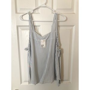 Blue Striped H&M sleeveless top 10/M *new w/ tags*
